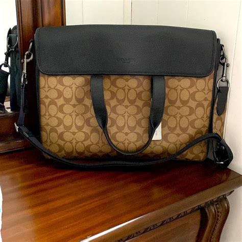 coach portfolio briefcase.